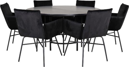 Spisegruppe furniture/fashion Copenhagen Ø140 cm med 6 Petra Stoler