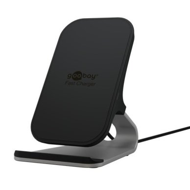 Goobay 15W Trådløs Qi-lader med Stativ - Svart