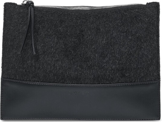DAY ET Day Lux Wool Pouch   DARK GREY MEL   One Size
