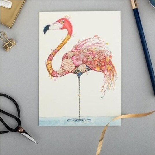 Carnet A103 B6 + Konvolutt Flamingo Carnet A103 B6 + Konvolutt Flamingo