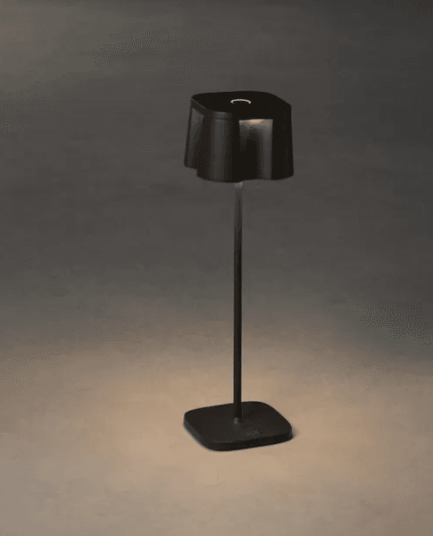 Trend Collection Nice bordlampe – oppladbar og dimbar, sort 36 cm