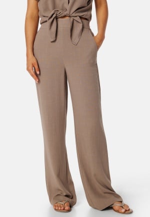 Pieces Pcvinsty HW Linen Pant Fossil XS/30 Pieces Pcvinsty HW Linen Pant Fossil XS/30