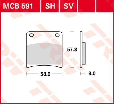 Bremseklosser TRW MCB591SV Bremseklosser TRW MCB591SV