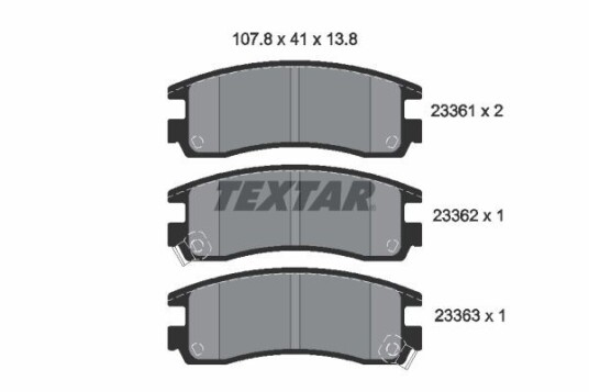 Bremseklosser TEXTAR 2336101 Bremseklosser TEXTAR 2336101