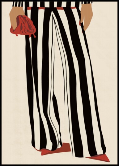 Red Heels and Stripes Plakat / 30x40 Red Heels and Stripes Plakat / 30x40