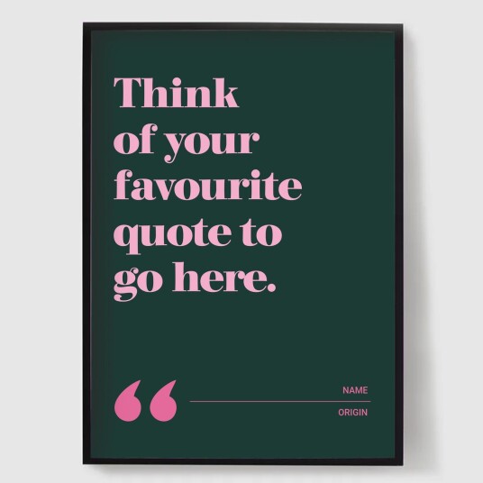 Namly Design Personalisert Plakat Sitatmerke POSTER9EAZRZ