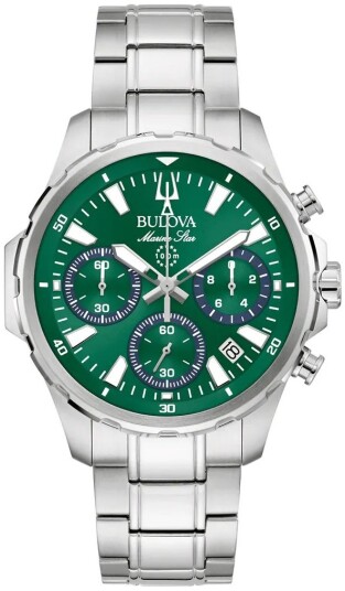Bulova Herreklokke 96B465 Marine Star Grønn/Stål Ø43 mm Bulova Herreklokke 96B465 Marine Star Grønn/Stål Ø43 mm