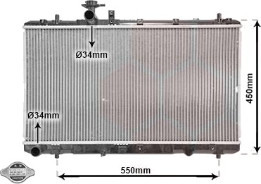 VAN WEZEL 52002084 Radiator, motorkjøling