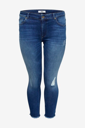 Only Carmakoma - Jeans carWilly REG Skinny ANK - Blå Only Carmakoma - Jeans carWilly REG Skinny ANK - Blå