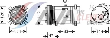 AVA COOLING SYSTEMS PEAK066 AC-kompressor