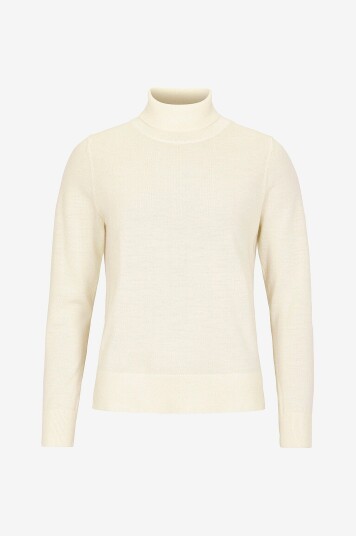 Newhouse   Merino Turtleneck Siri   Hvit