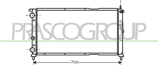 PRASCO FT132R006 Radiator motorkjøling PRASCO FT132R006 Radiator motorkjøling