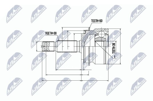 Nty Drivknute drivaksel NTY NPZ MS 055