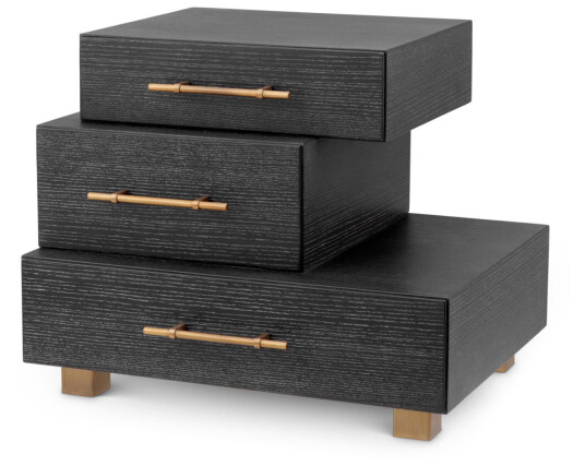 Evendale Nightstand Charcoal Oak