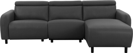 Reclinersofa med hjørne Loft24 Hjørnesofa Loft24 Skaane med manuell reclinerstol Grå1 Kunstskinn