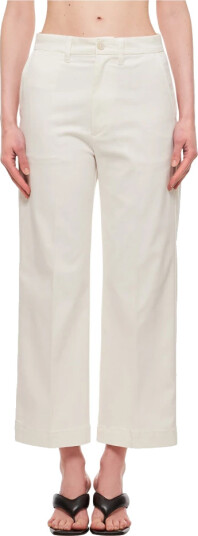 Ralph Lauren Chino Wide-Leg Trouser - Warm White Hvit US 6 Ralph Lauren Chino Wide-Leg Trouser - Warm White Hvit US 6