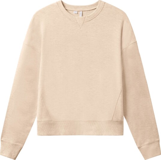 Travis Mathew Wmns Cloud Terry Crew Golfgenser dame Heather Natural Medium