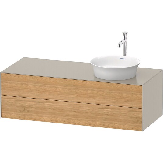 Duravit White Tulip Servantskap 2 skuf. 130x55x40,8 cm Eik/Taupe Matt