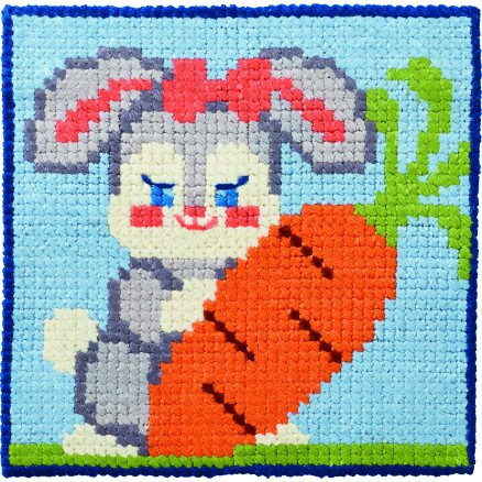 Permin Broderisett Halmkanin for barn 25x25 cm Permin Broderisett Halmkanin for barn 25x25 cm