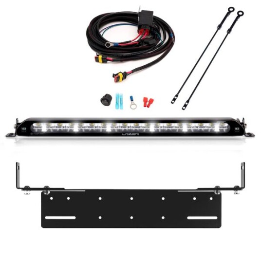 Ekstralys Lazer Linear 18 Elite med parkeringslys   Flat / 53 cm / 108W 1 stk.   sett med justerbar holder