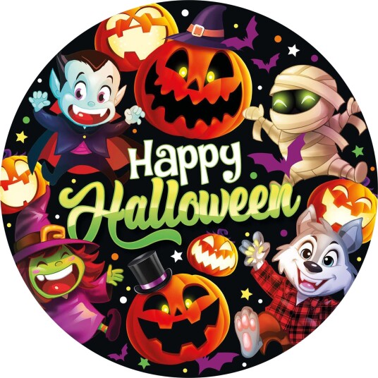 Fiestas Guirca Papptallerkener Halloween Monsters 6-pakning 26913