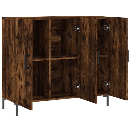 vidaXL Skjenk røkt eik 90x34x80 cm konstruert tre vidaXL Skjenk røkt eik 90x34x80 cm konstruert tre