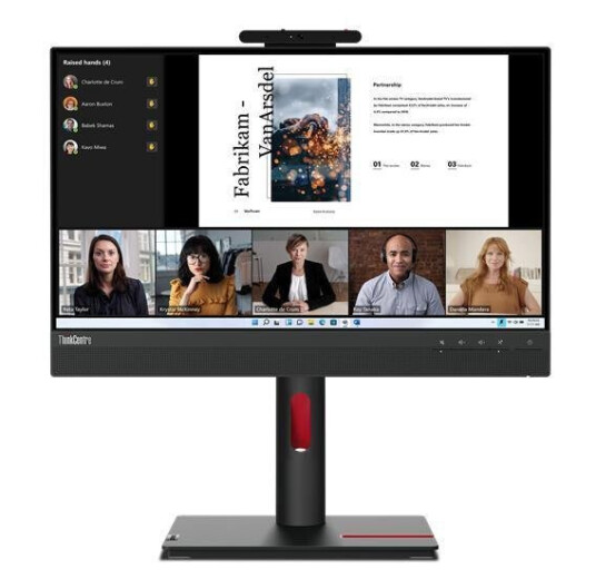 Lenovo ThinkCentre Tiny-in-One 22 Gen 5 21.5" FHD Berøringsskjerm med HDMI og Høyttalere Svart