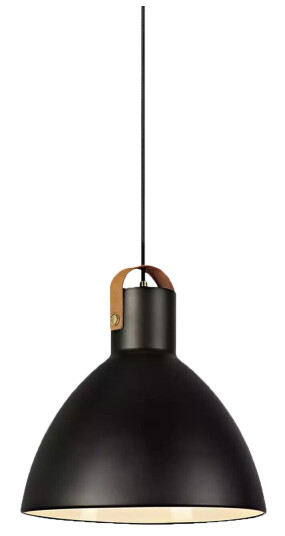 Ledpro Eagle S hengelampe med skinn, sort