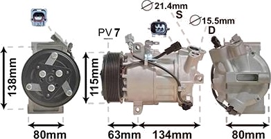 AC kompressor VAN WEZEL 4301K703