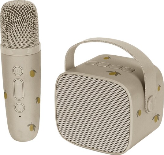 Konges Sløjd Høyttaler M. Mikrofon - 16 cm - Karaoke - Lemon