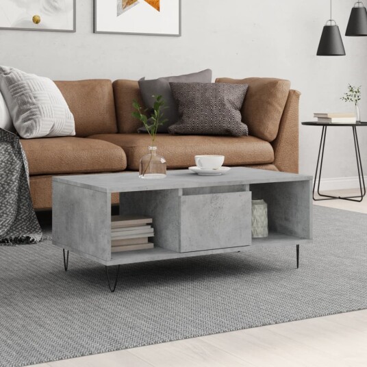 Salongbord betonggrå 90x50x36,5 cm konstruert tre 8721012109759