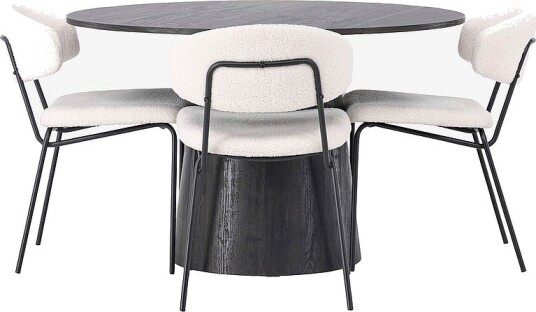 Venture Home Spisegruppe Lanzo med 4 stk stoler Chico Svart Venture Home Spisegruppe Lanzo med 4 stk stoler Chico Svart