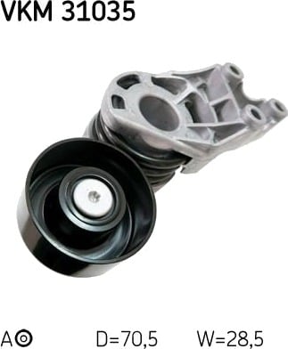 Strammehjul, kilerem SKF VKM 31035