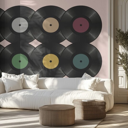 Tapet Retro Vinyl Estetikk Tapet Retro Vinyl Estetikk
