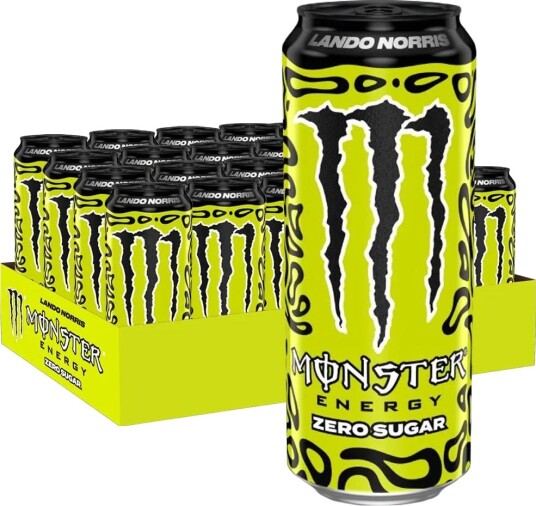 24 stk Monster Lando Norris Zero Sugar 500 ml Sukkerfri Energidrikk Helt Brett 24 stk Monster Lando Norris Zero Sugar 500 ml Sukkerfri Energidrikk Helt Brett