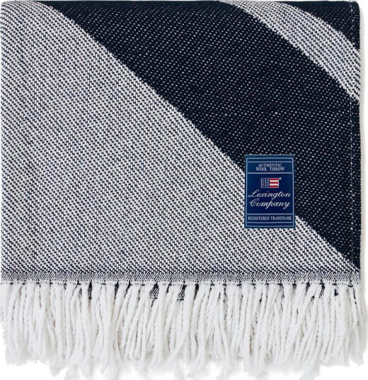 Lexington Icons Recycled Logo pledd 130 x 170 cm Blue-white