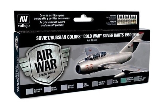 Vallejo Model Air Soviet/Russian Colors Cold War Silver Darts 1950-1980