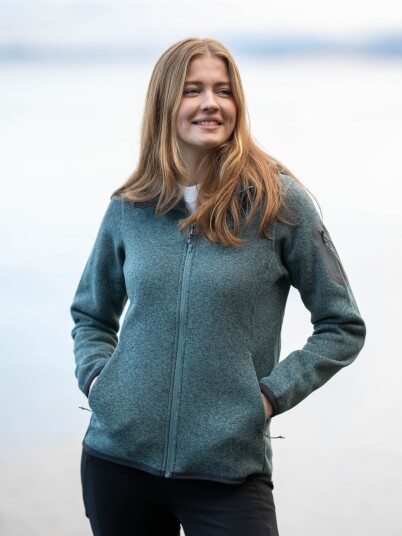 Bergans Kamphaug Knitted Hoodie Grønn XS