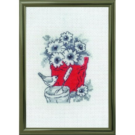 Permin broderisett krukke 10x15 cm