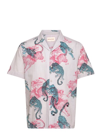 Revolution Short Sleeved Cuban Shirt Multi/patterned S Revolution Short Sleeved Cuban Shirt Multi/patterned S