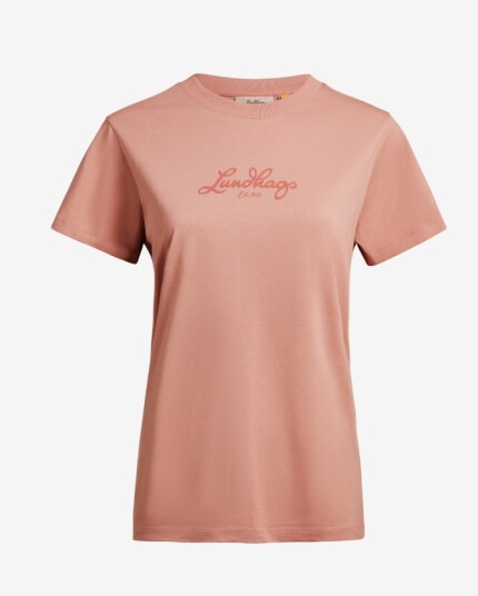 Lundhags Järpen Logo T Skjorte Dame Stone Pink M