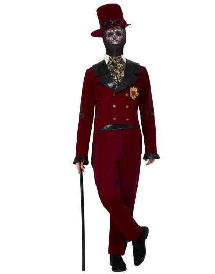 Deluxe Day of The Dead Brudgom Kostyme til Mann Medium
