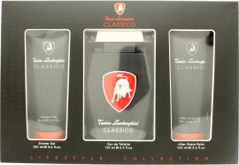 Lamborghini Classico Gavesett 125ml EDT + 100ml Aftershave Balm + 100ml Dusjgel