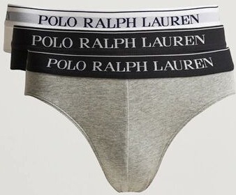 Polo Ralph Lauren 3-Pack Low Rise Brief Black/White/Grey