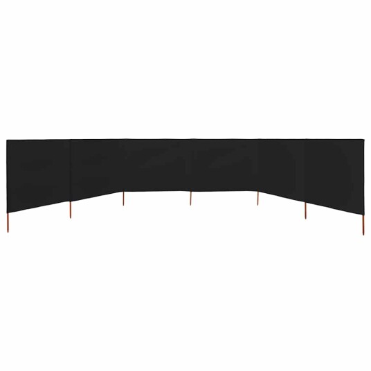 vidaXL Vindskjerm 6 paneler stoff 800x160 cm svart vidaXL Vindskjerm 6 paneler stoff 800x160 cm svart