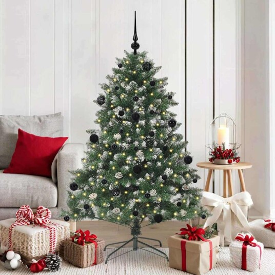 Kunstig juletre grønn 105 x 105 x 150 cm PVC og plast og stål Kunstig juletre grønn 105 x 105 x 150 cm PVC og plast og stål