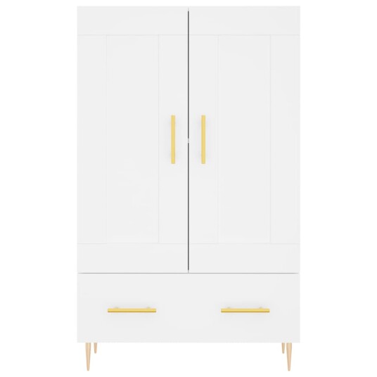 vidaXL Highboard hvit 69,5x31x115 cm konstruert tre