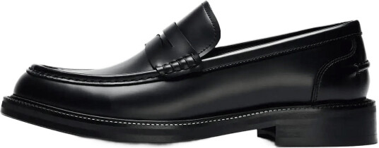 Selected Slmbobby Leather Penny Loafer Noos Black 42