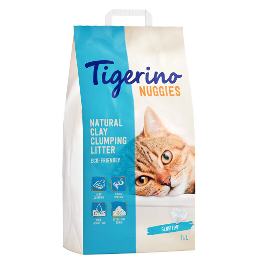 Tigerino Nuggies (Ultra) Kattesand Sensitive (Parfymefri) 2 X 14 L Tigerino Nuggies (Ultra) Kattesand Sensitive (Parfymefri) 2 X 14 L