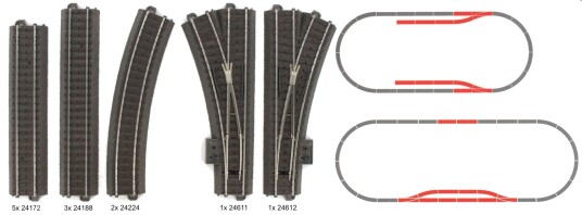Märklin 24802 Skinnesett D2